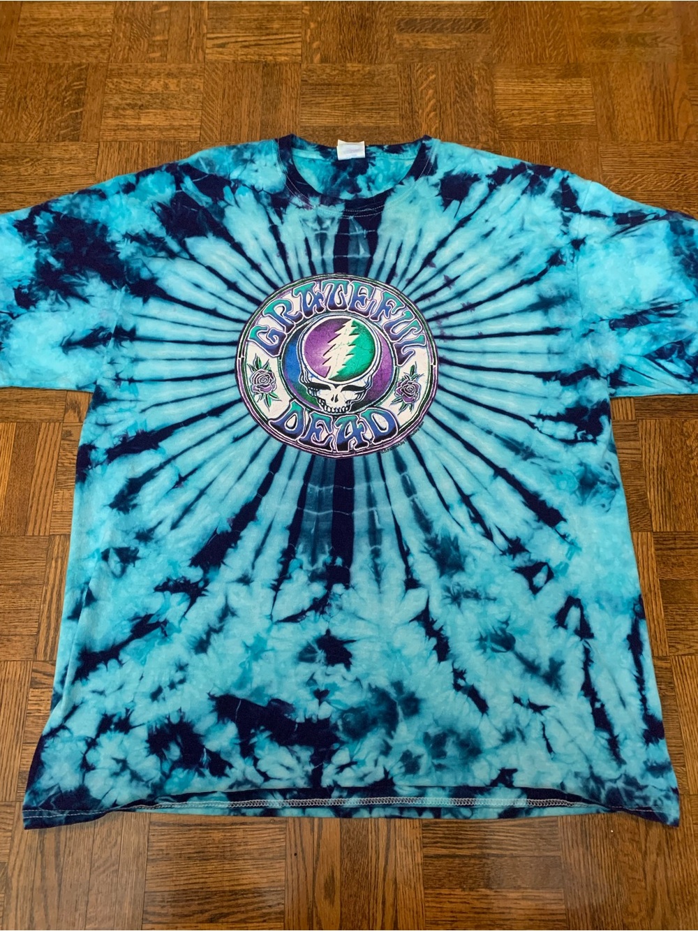 Grateful Dead Tie-Dye Tee - Turquoise & Navy